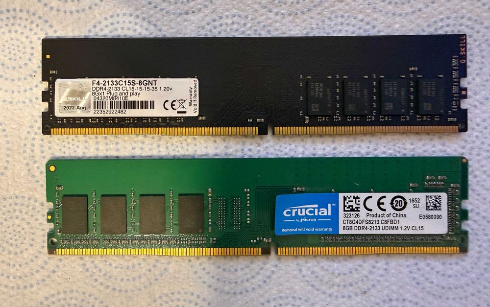 Pamięć ram DDR4 RAM G.Skill Crucial 16gb 2x8gb 2133MHz CL15