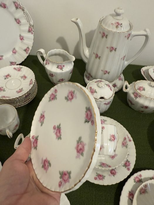 Tułowice Tillowitz stara porcelana w  róże