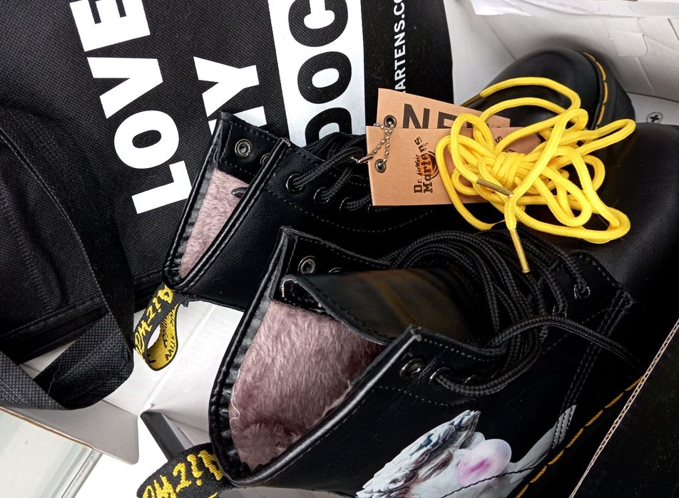 Жіночі черевики Dr.Martens Jadon David Michelangelo Fur (з хутром) ALL