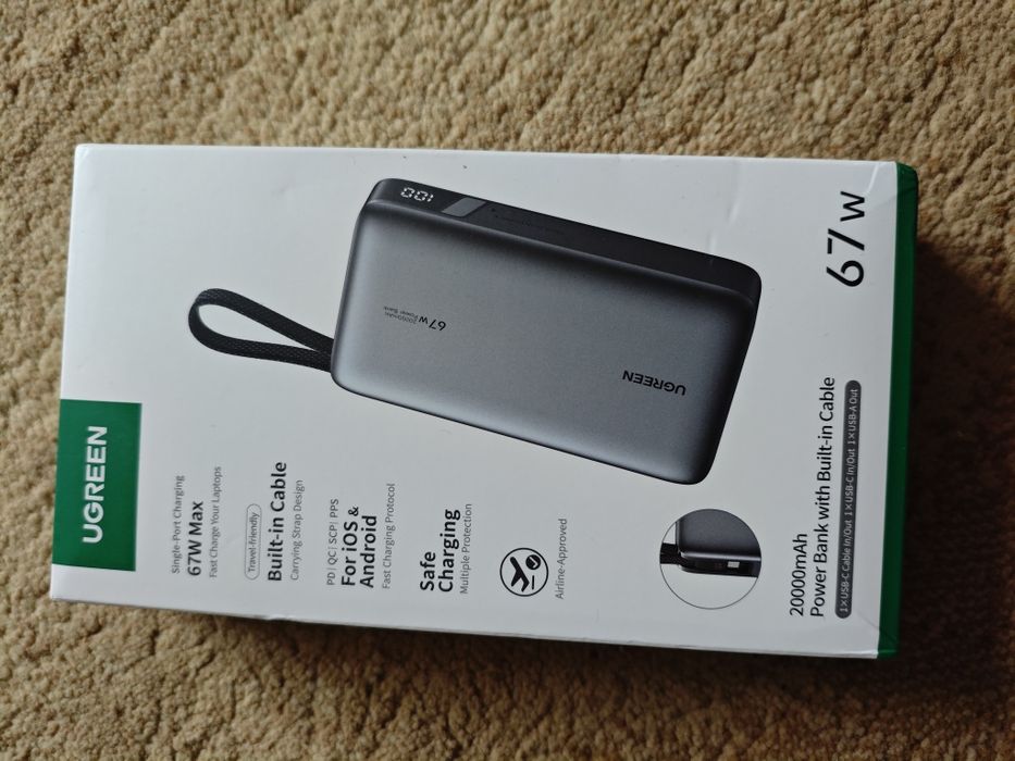Павербанк Ugreen 67w 20000mAh 72Wh