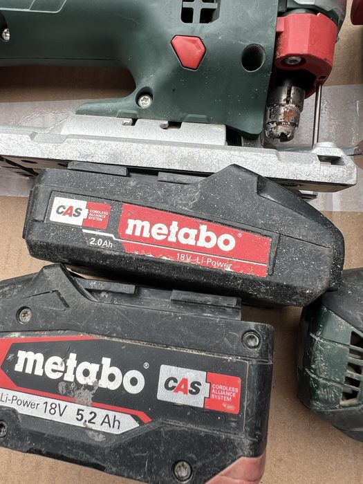 METABO 18V BL | Wyrzynarka, Wkrętarka, Zakrętarka + 2x Aku CAS