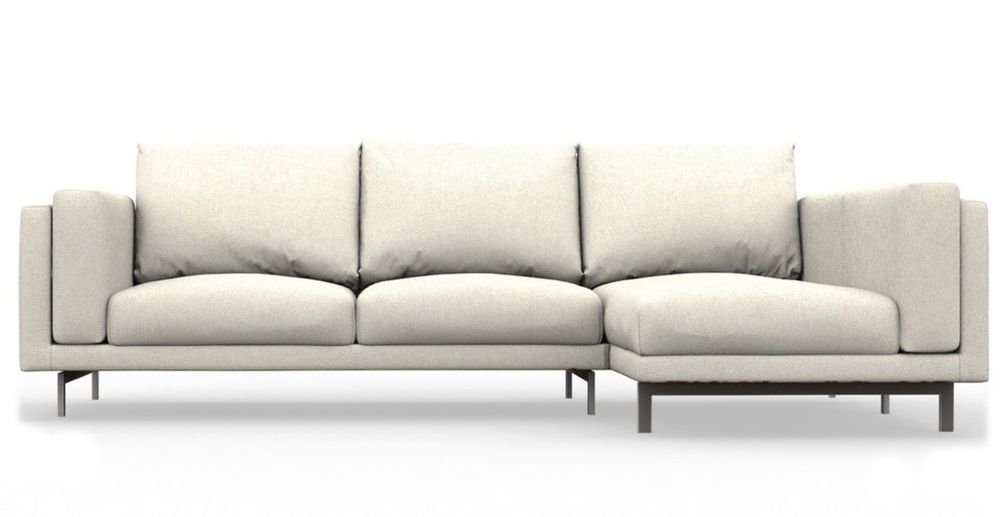 sofá nockeby ikea 3 lugaras + chaise longue com costas