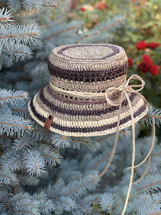 Капелюшки, панамки із рафіі, ручна робота