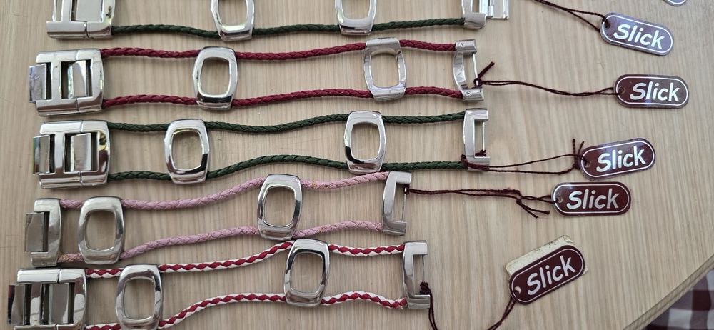 8 pulseiras Slick Acero