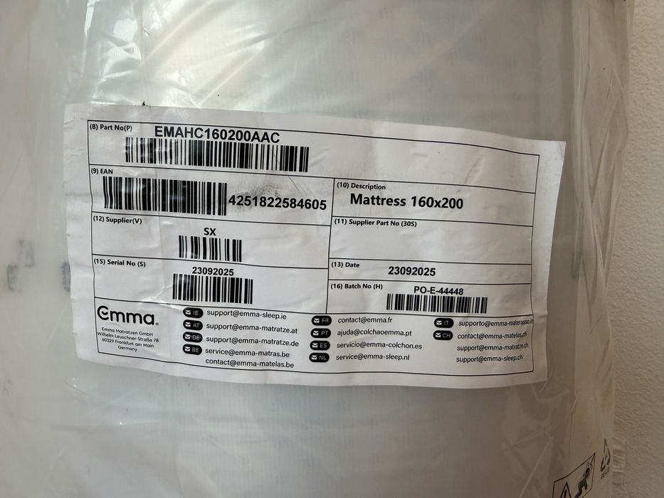 PACK Colchão EMMA Original Pro+ 160x200 NOVO + Edredon 4 Estações NOVO