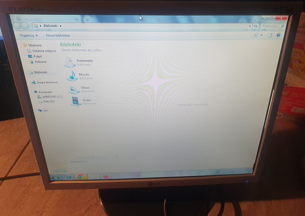 Monitor LCD 17 cali LG Flatron L1752S-SF sprawny