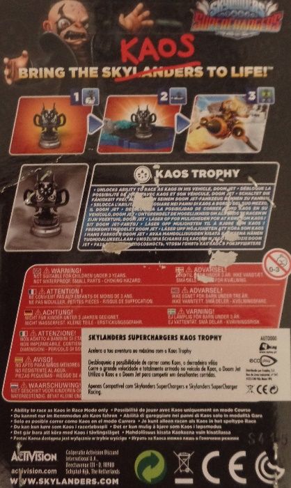 Skylanders SuperChargers Kaos Trophy NOVO (V62)