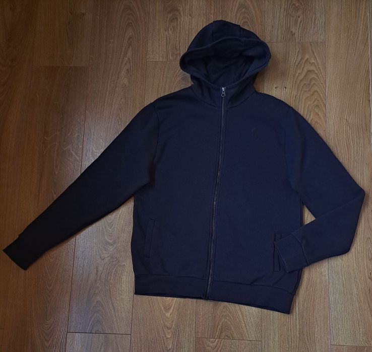 Набор/синие джинсыи рубашка в клетку синяя флисовая кофта на молниидля