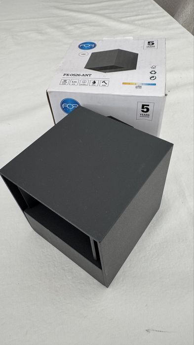 Candeeiro de parede de exterior led Rex IP54 3000K cinzento