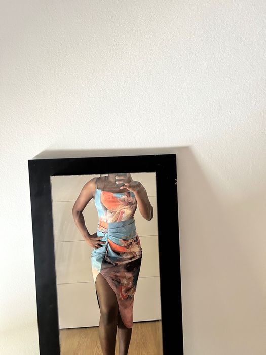 Vestido azul floral