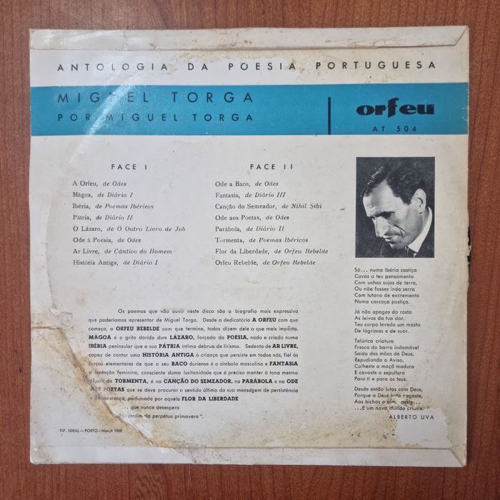 MIGUEL TORGA 
Por Miguel Torga (Vinil)