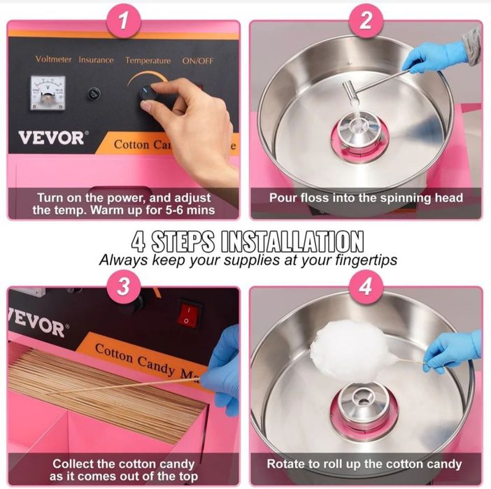 Máquina de algodão doce (nova)