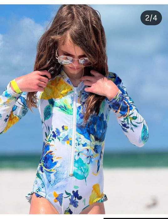 Next суцільний сонцезахисний купальник з рукавами для дівчинки 12 рокі