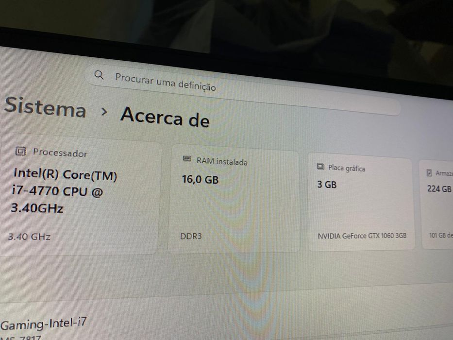 PC Gaming Intel i7, 16GB RAM, GTX 1060, SSD