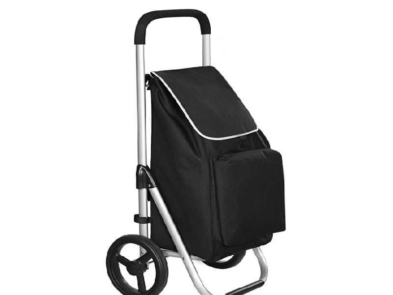 SONGMICS Lekki składany wózek na zakupy 40l, z izolowaną torbą KST04BK