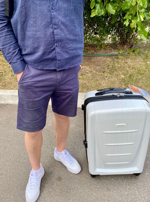 Оригінальна валіза/чемодан Samsonite Winfield white S-ручна поклажа