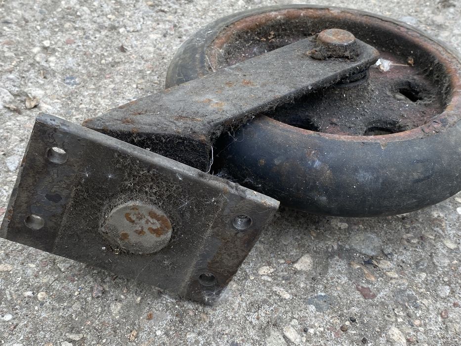 3 szt koła jezdne podporowe metalowe ogumowane