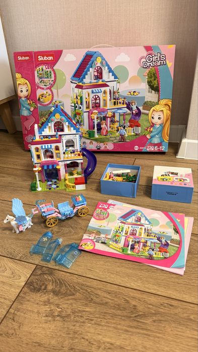 Конструктор sluban домик вилла 730 деталей + карета