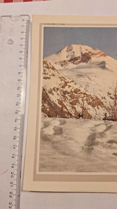 Gravura / Ilustração Antiga de 1939 – Paisagem de Inverno (Val Fex)