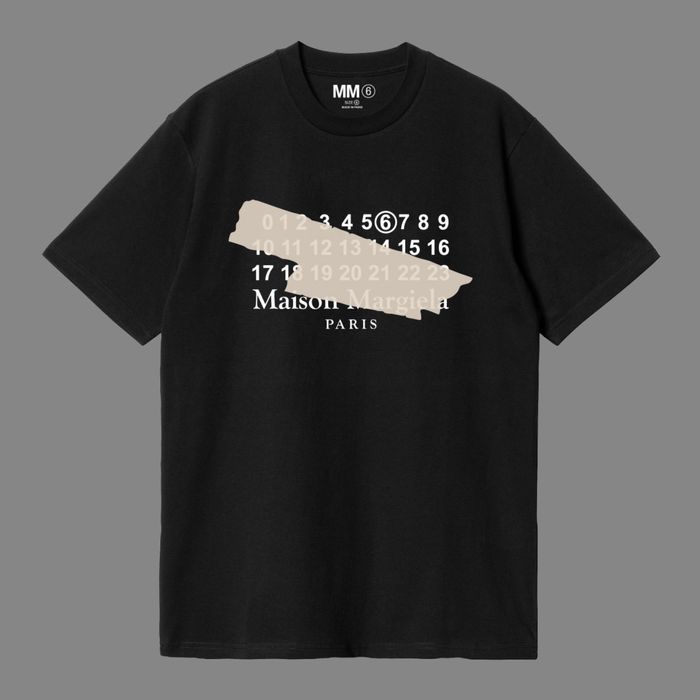 Мужские Футболки Maison Margiela paris logo Мейсон Марджела унисекс