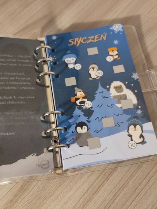 Wyzwanie 12 miesięcy wpinane do segregatora