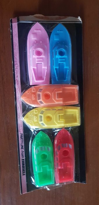 Podstawki Łódeczki do świeczek urodzinowych na tort 6 sztuk