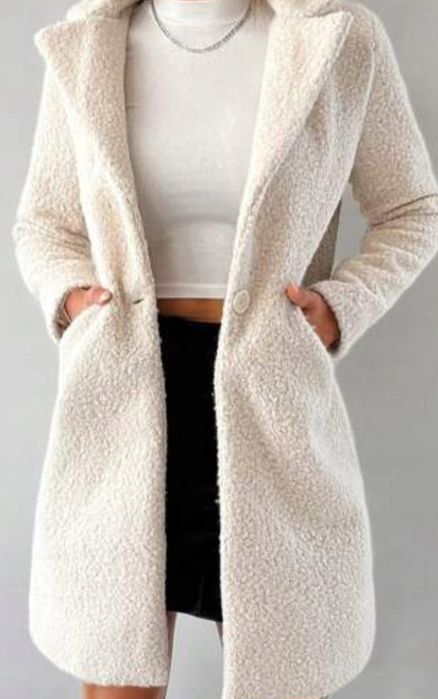 Sprzedam płaszcz ecru S