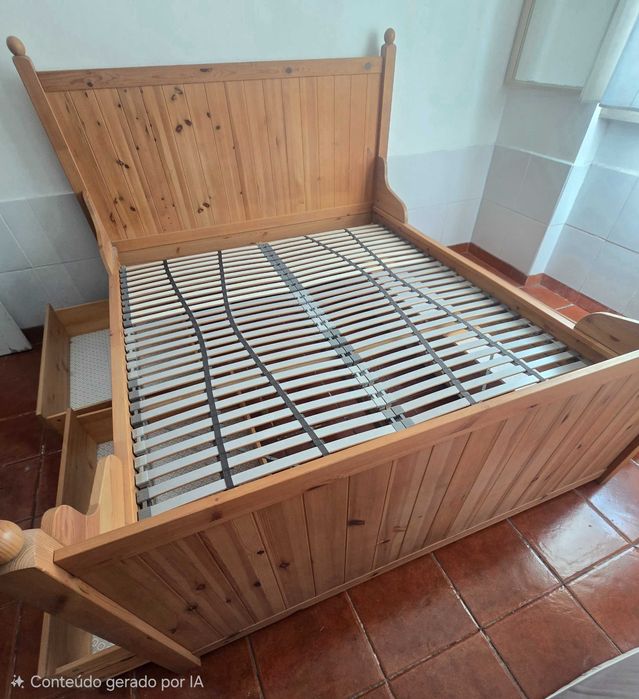 Cama de casal com 4 gavetões com colchão entrega e montagem gratuita