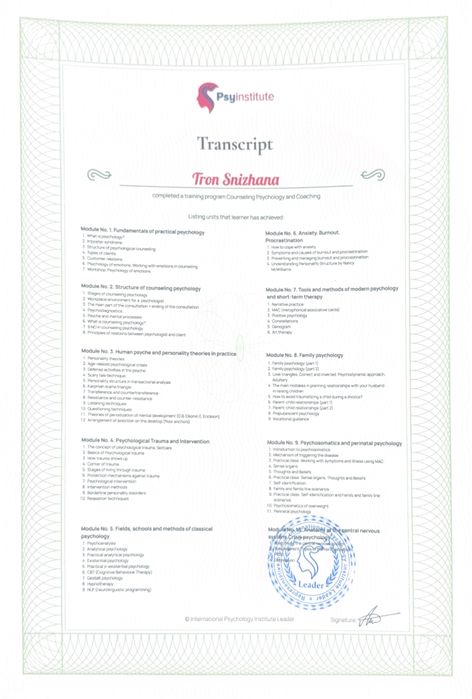 Психолог-консультант | сексолог | самооцінка, стосунки, тривога