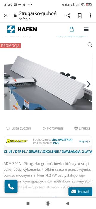 Strugarka grubościówka mało używana