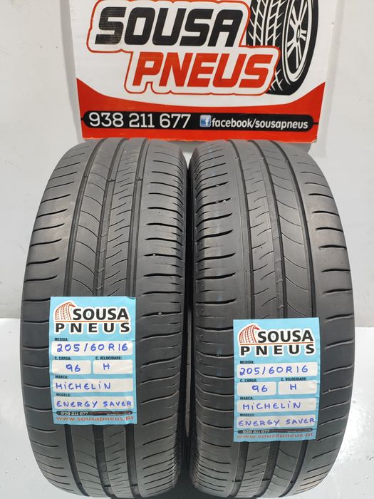 2 pneus semi novos 205-60R16 Michelin - Oferta dos Portes