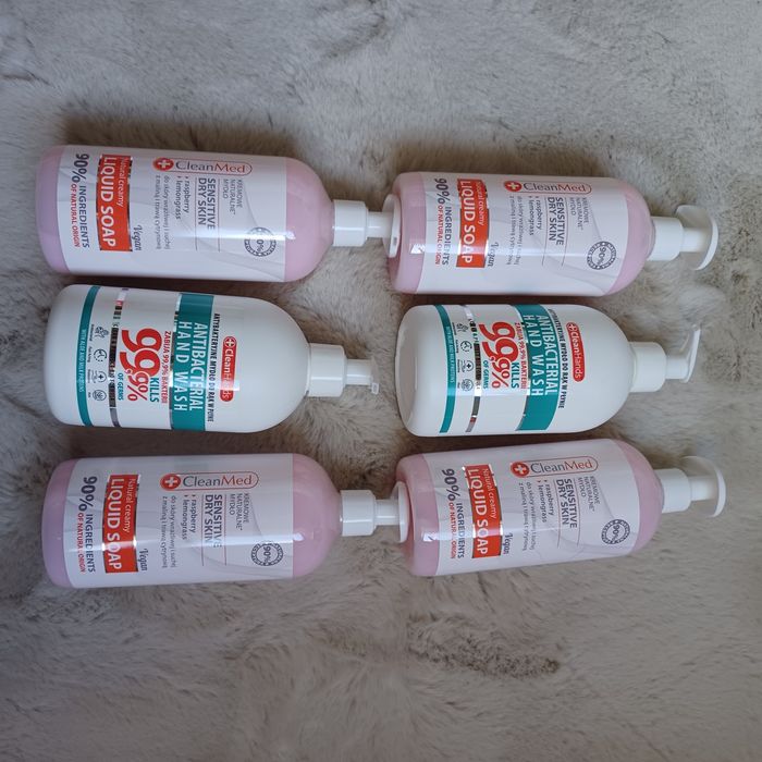 Mydło CLEANMED z maliną i trawą cytrynową/ antybakteryjne 500ml