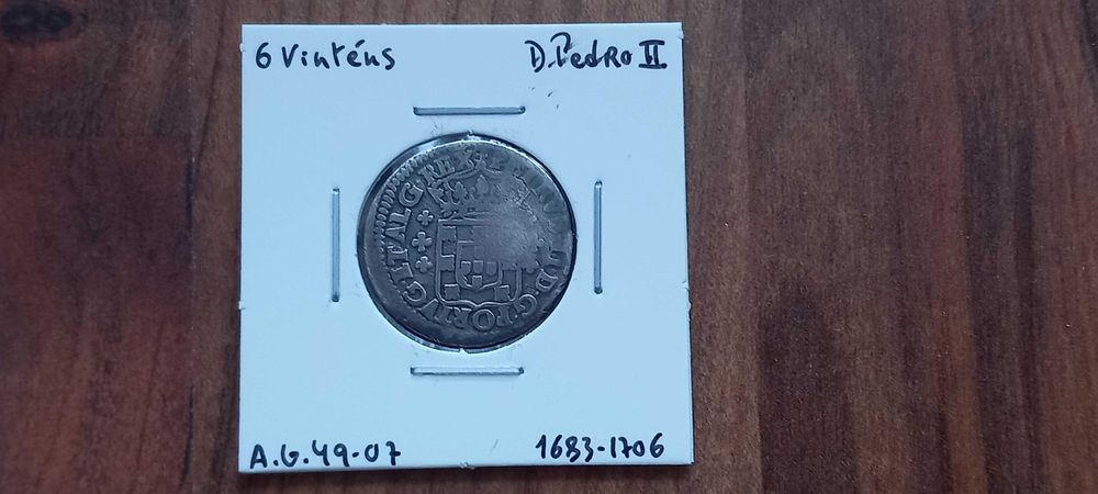 Moeda 6 Vinténs D. Pedro II