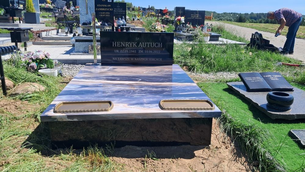 Nowoczesne Tanie Nagrobki podwójne 3599 z montażem Cały Kraj Promocja