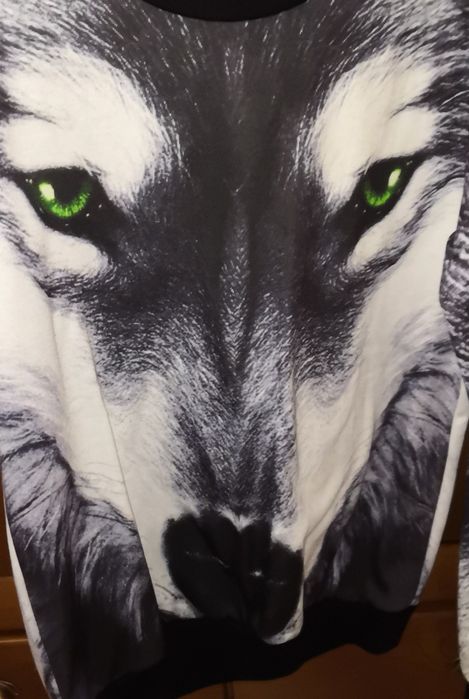 Sweat com Lobo Estampado