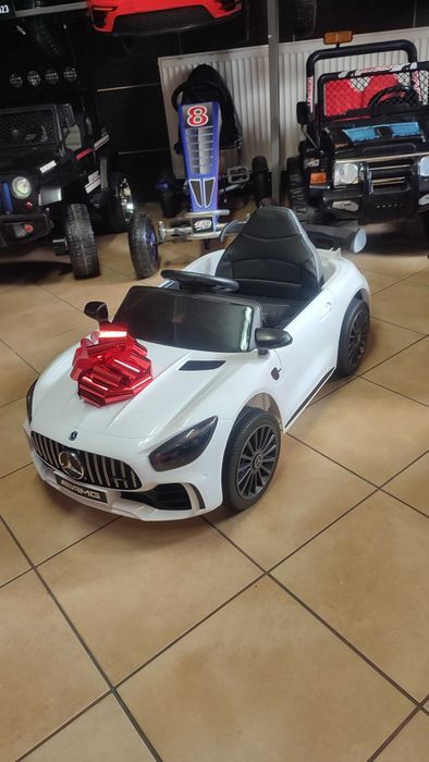 Samochód Auto Mercedes GTR-S biały na akumulator dla dzieci