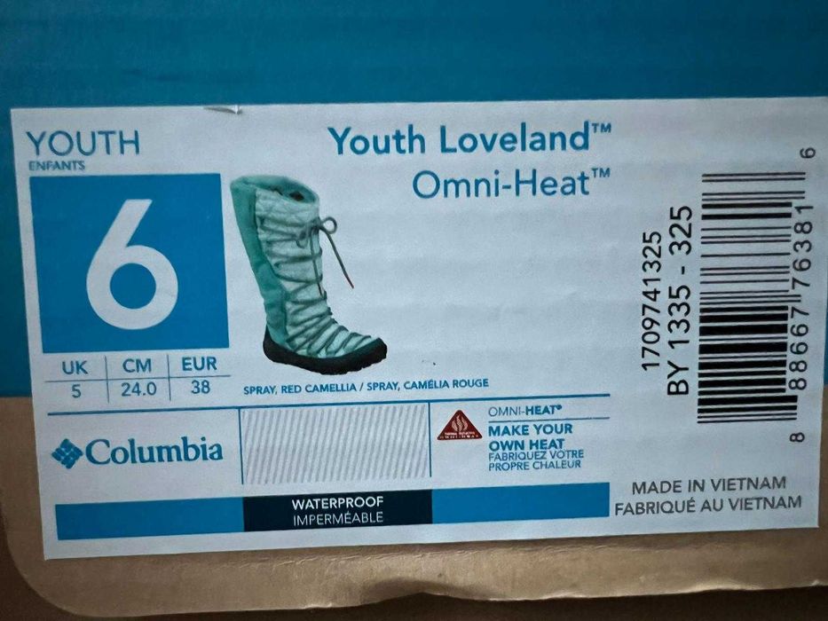 Śniegowce Columbia Omni-Heat roz.38 - nowe
