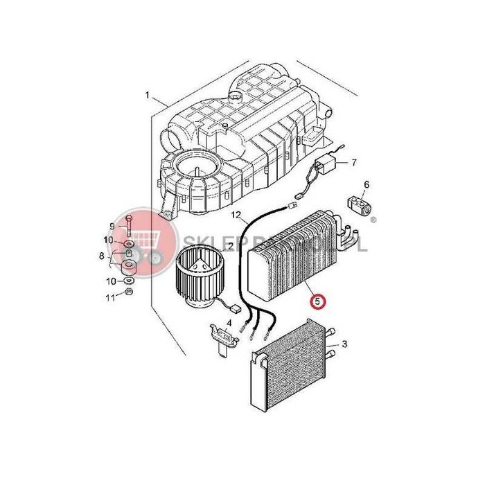 Parownik skraplacz klimatyzacji McCormick Landini Massey Ferguson