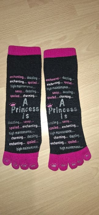 Skarpetki wełniane z PALCAMI z napisami