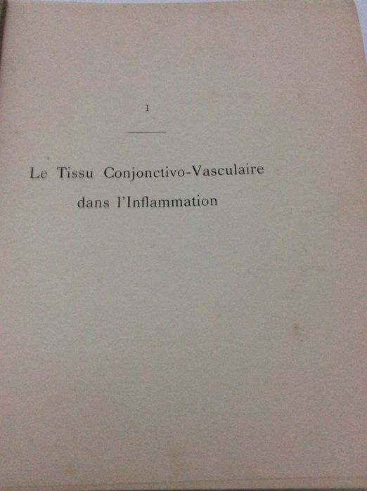 Raro exemplar. LETULLE, Maurice (1853-1929): L'Inflammation. Études anatomo-pathologiques. Rubricado pelo médico António de Padua