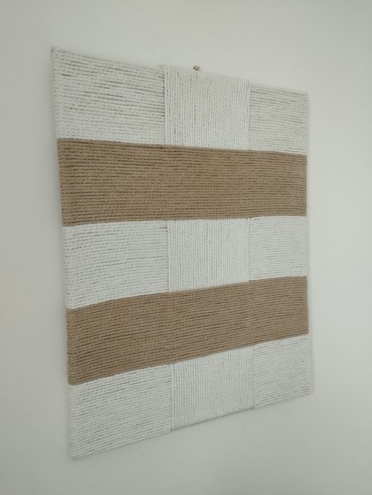 Quadro com corda macramé