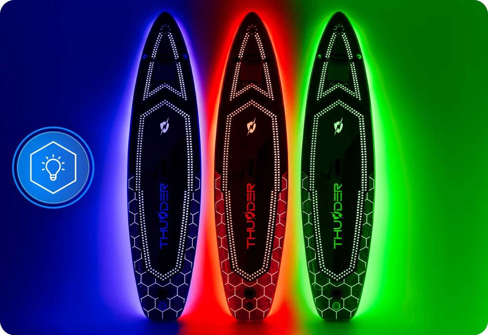 SUP Thunder Mossa з ПІДСВІТКОЮ САП борд board доска SUP дошка 320x75x15 Stand Up Paddle каяк байдарка надувний надувна AQUA MARINA MONSTER AQUAMARINA