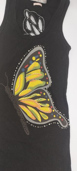 Bluzka damska na ramiączkach motyl