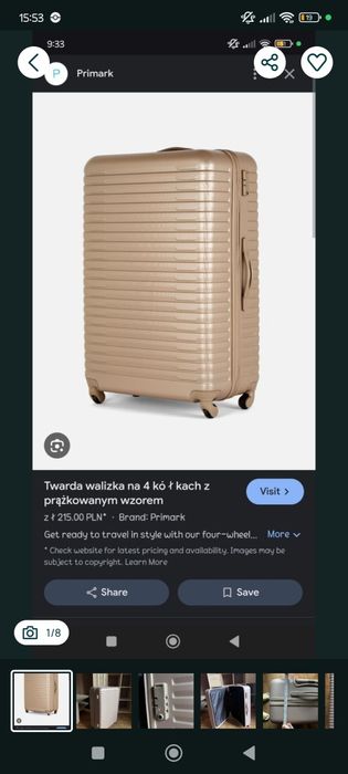 Bardzo duża walizka Primark