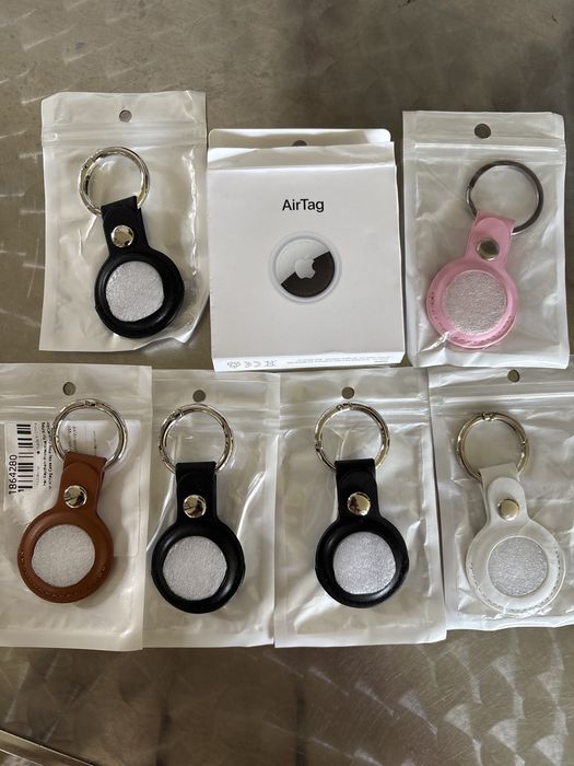 Porta chaves Apple airtags em pele