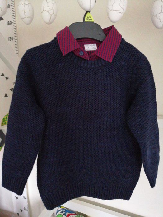 Sweterek chłopięcy 110 f&f jak nowy,  bluza primark 116