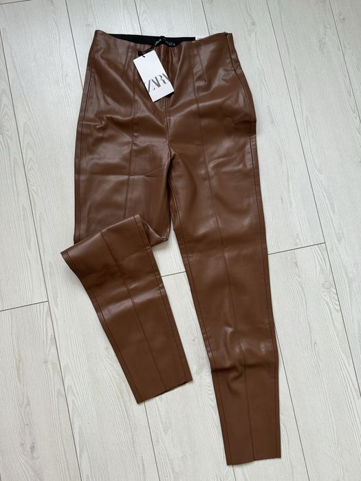 Штани Легинсы з екошкіри Zara розмір М