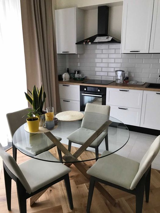 Stół, szklany, okrągły blat