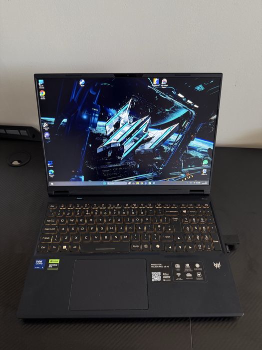 Laptop Acer Predator Helios neo 16 AI Intel ultra 9 275HX RTX5070Ti 32GB RAM SSD 1TB Windows 11