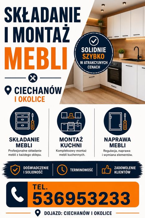 Składanie mebli montaz kuchni